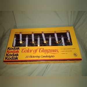 Vintage Christmas Kodak 10 Flickering Candle Lights Decor